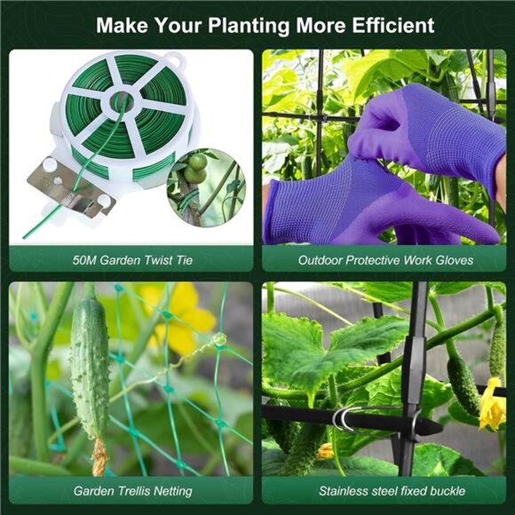 Garden Arch Trellis for Climbing Plants 0utdoor,63 X 55 in A-Frame Tall Cucumber - Picture 11 of 14